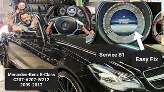 How to reset service B1 on Mercedes E Class #servicereset