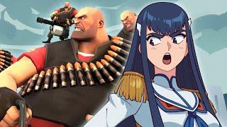 Satsuki asks TF2 Heavy for help