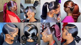 New & Latest Sleek Ponytail Hairstyles For Black Women 2023  Cute