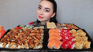 86 СУШИ РОЛЛОВ ОТ YAPOSHA  MUKBANG Ayka Emilly ️