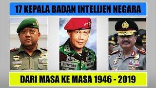 17 KEPALA BIN Badan Intelijen Negara Dari Masa ke Masa 1946 2019