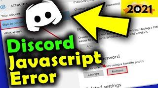 Discord JavaScript Error Occurred in the Main Process Windows 10  A Fatal JavaScript Error occurred