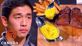 Eric Chongs Steak Frites with Béarnaise Sauce Dish  MasterChef Canada  MasterChef World