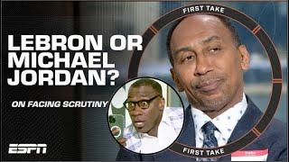  LAUGHABLE  Stephen A. RIPS Shannon Sharpe’s LeBron vs. Michael thoughts  First Take