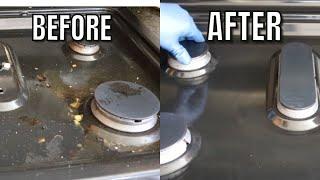 HOW TO CLEAN YOUR GAS STOVE WITH BAKING SODA AND VINEGAR Watch What Happens