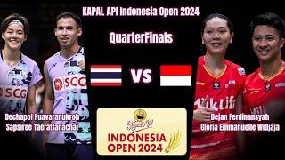 PuavaranukrohTaerattanachai THA vs INA FerdinandsyaWidjaja  Indonesia Open 2024 Badminton