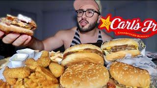 CHEAT MEAL • Carls jr Double Western Bacon Cheeseburger MUKBANG EATING SHOW