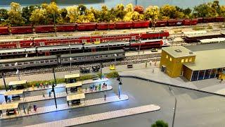 Riesige Spur N Modelleisenbahn Anlage - N Bahn Freunde Worms auf der Faszination Modellbahn 2024