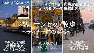 【パリvlog】パリの散歩道 夜美しい人気エリア ルーブル美術館  パレロワイヤル  ギャルリーヴィヴィエンヌ #パリ旅行