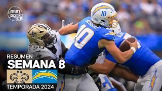 New Orleans Saints vs. Los Angeles Chargers  Resumen en español - Semana 8  NFL Highlights 2024