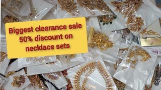 50% discount on necklace sets1 gram gold matte finish necklace sets  dont miss clearance sale