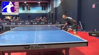 Table Tennis at WSA Li Ping Qatar at Multiball Training