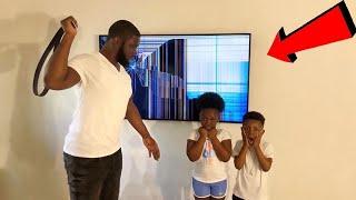 BROKEN TV PRANK ON DAD 