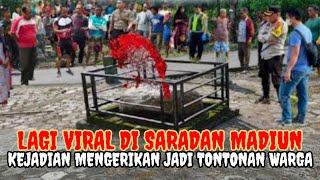 VIRAL KEJADIAN MENGERIKAN DI SARADAN MADIUN  jadi tontonan warga