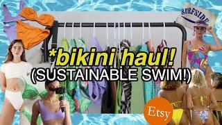 I thrifted SWIMSUITS for the FIRST TIME + sustainable bikini TRY ON HAUL summer 2020