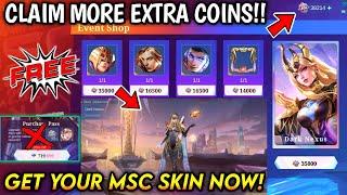 CLAIM EXTRA COINS AND GET VALENTINA MSC SKIN FOR FREE THANKS MOONTON - MLBB