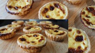 How to make Portuguese Custard Tarts Pasteis de Nata  Egg Tarts