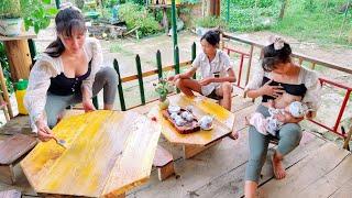 Single Mom Design a beautiful wooden table and chair set - Life on the farm