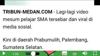 Mesum Pelajar SMA Tersebar dan Viral di Media Sosial Kali Ini di Daerah Prabumulih