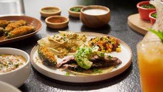 Ancho-Rubbed Flap Steak with Warm Corn and Black Bean Relish  Emeril Lagasse