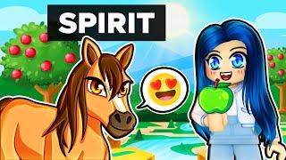 We friended SPIRIT in Roblox Horse Valley