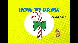 How to draw a Candy Cane for Christmas