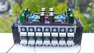 2500 watt?? Full Bridge Amplifier Board 28 Transistors 2SA1943 & 2SC5200 transistors #cbzproject