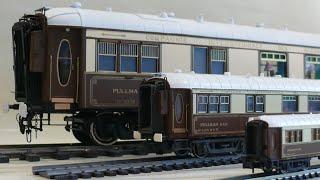 Models of the CIWL Flèche dOr Pullman cars in original browncreme livery which is my favourite