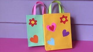 How to Make Bag with Color Paper  DIY Paper Bags Making