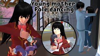 Young mother pole dancing Part 8  Sad Story  Sakura School Simulator