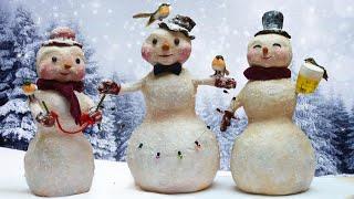 DIY Clay Snowman Christmas Decoration