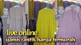 live jualan online gamis cantik termurah gamis model masa kini. order