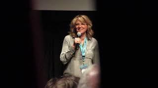 Lucy Lawless introduces her film Never Look Away at SXSW on March 8 2024 - Austin TX