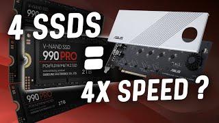 Ultimate SSD Speed Combining FOUR SSDs into a Supersonic Storage Drive