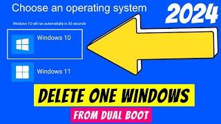 How to Delete Dual Boot in Windows 11 10 8 7  Remove One OS from Dual Boot  Easy & Quick 2024