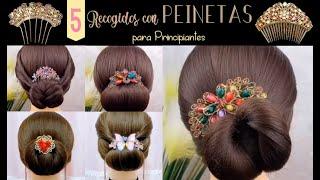 5️⃣ Recogidos con PEINETAS para Principiantes paso a paso MUY FÁCILES 