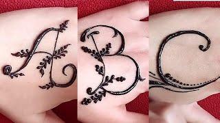 ABC mehndi design #mehnditrick Letter Tattoo Designs - تعليم النقش بالحناء نقش حروف  تاتو حناء