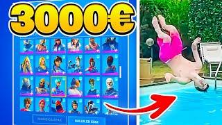 Reaction al MIO ARMADIETTO da 3.000 Euro su Fortnite Penitenza con TUFFI ESTREMI in PISCINA