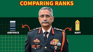 Equivalent Ranks Of Indian Armed Forces  Highest to Lowest