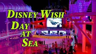 How We Spend a Day at Sea Disney Wish  Castaway Cay Challenge Cruise Day 2  2023