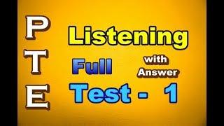PTE Listening full Test-1 practice with ANSWER for PTE exam  Pearson