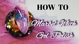 How To Gel Marble  Marble using Gel Polish  Easy Nail Art 2021