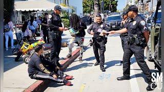 Police Officers Impound Mini Bikes in Santa Monica