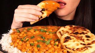 ASMR Butter Chickpeas With Rice & Naan  Vegan No Talking