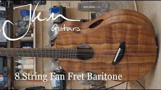 Workshop Demo #24 Fan Fret Baritone Koa Acoustic Guitar left Handed Made in Northern Ireland