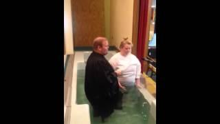 Katie gets baptized