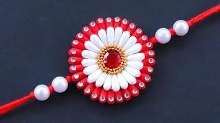 Homemade Beautiful Rakhi with Ear Buds  DIY Rakhi Making Ideas for Raksha Bandhan Competition 2022