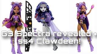MONSTER HIGH NEWS G3 Spectra doll revealed + Skulltimate Secrets 4 Clawdeen