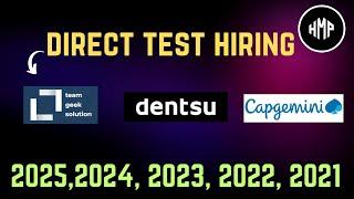 Direct Test Hiring 2024  Capgemini off campus drive  Off campus drive for 2024 batch