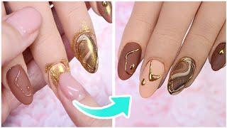 New Nail Art 2023  Gorgeous Dripping 24 Karat Gold Nail Design